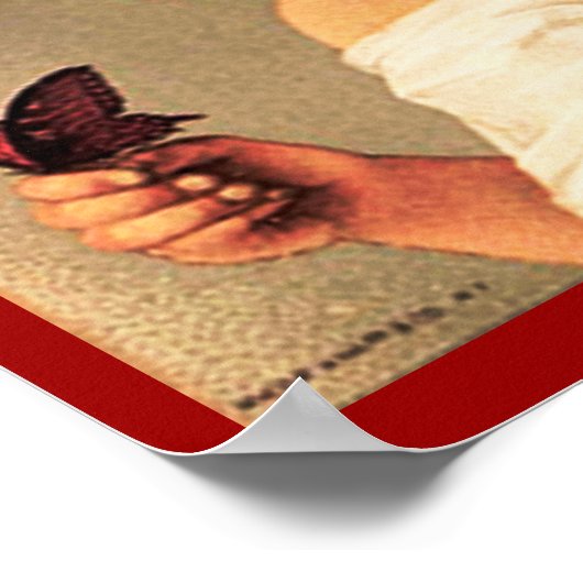 Mädchen mit Schmetterlingposter Poster (Ecke)