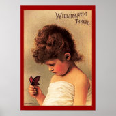 Mädchen mit Schmetterlingposter Poster (Vorne)