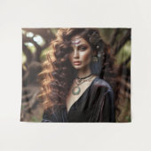 Mädchen mit Schmuck Wandteppich (Vorderseite (Horizontal))