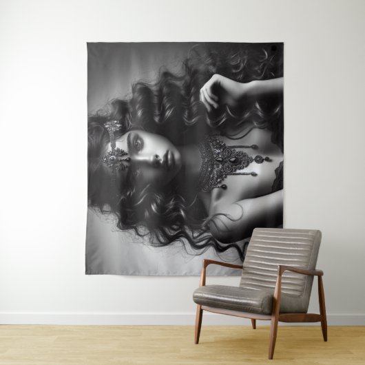 Mädchen mit Schmuck Wandteppich (Beispiel)