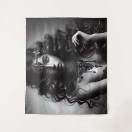 Mädchen mit Schmuck Wandteppich