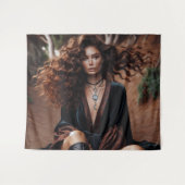 Mädchen mit Schmuck Wandteppich (Vorderseite (Horizontal))