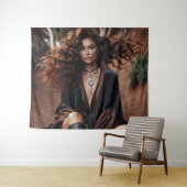 Mädchen mit Schmuck Wandteppich (Beispiel (Horizontal))