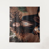 Mädchen mit Schmuck Wandteppich (Vorderseite)