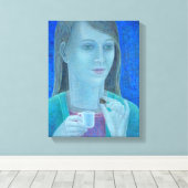 Mädchen mit Schokolade 2011 Leinwanddruck (Insitu (Holzboden))