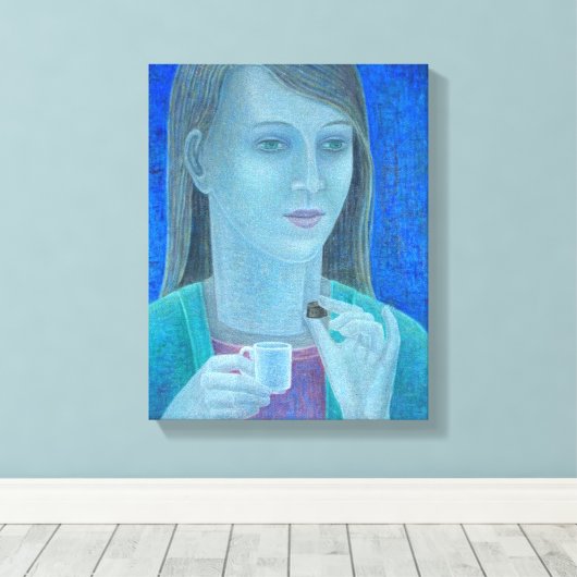 Mädchen mit Schokolade 2011 Leinwanddruck (Insitu (Holzboden))