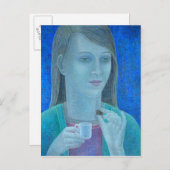 Mädchen mit Schokolade 2011 Postkarte (Vorne/Hinten)