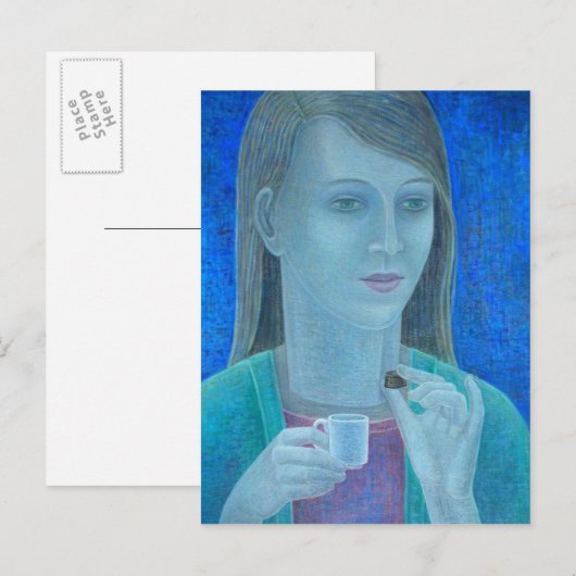 Mädchen mit Schokolade 2011 Postkarte (Vorne/Hinten)