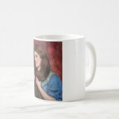 Mädchen mit schönem Long Brown Haar Kaffeetasse (VorderseiteRechts)