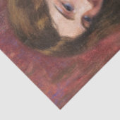 Mädchen mit schönem Long Brown Haar Seidenpapier (Detail)