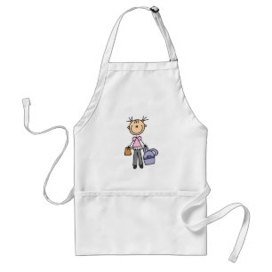 Mädchen mit Schultasche Schürze