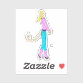 Mädchen mit Schwanz Aufkleber (Blatt)