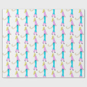Mädchen mit Schwanz Geschenkpapier (Flach)