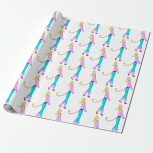 Mädchen mit Schwanz Geschenkpapier