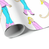 Mädchen mit Schwanz Geschenkpapier (Rolleneckpunkt)
