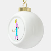 Mädchen mit Schwanz Keramik Kugel-Ornament (Rechts)