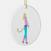 Mädchen mit Schwanz Keramik Ornament (Rechts)