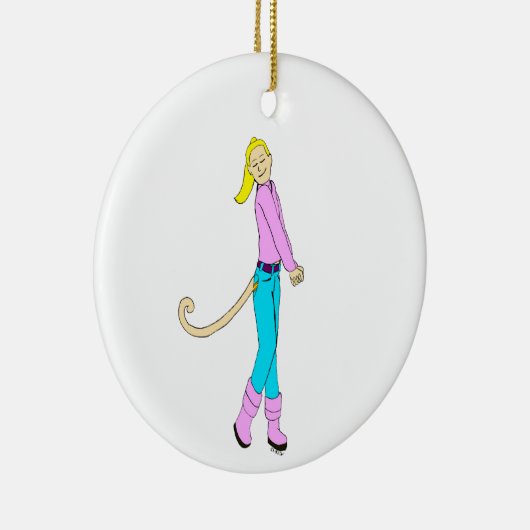 Mädchen mit Schwanz Keramik Ornament (Rechts)