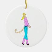 Mädchen mit Schwanz Keramik Ornament (Vorne)