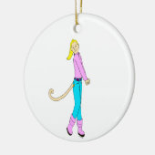 Mädchen mit Schwanz Keramik Ornament (Links)