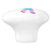 Mädchen mit Schwanz Keramikknauf (Seitenansicht)