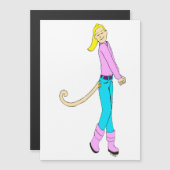 Mädchen mit Schwanz Magnetkarte (Vorne/Hinten)