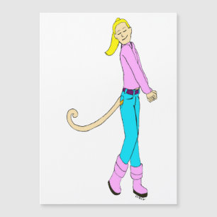 Mädchen mit Schwanz Magnetkarte