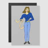 Mädchen mit Schwanz Magnetkarte (Vorne/Hinten)