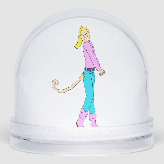 Mädchen mit Schwanz Schneekugeln (Vorderseite)