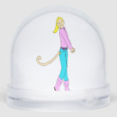 Mädchen mit Schwanz Schneekugeln (Rückseite)