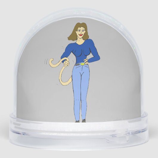 Mädchen mit Schwanz Schneekugeln (Rückseite)