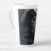 Mädchen mit schwarzem Panther Milchtasse (Linke Ecke)