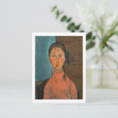 Mädchen mit Schweinen, c.1918 (Öl auf Leinwand) Postkarte (Stehend Vorderseite)