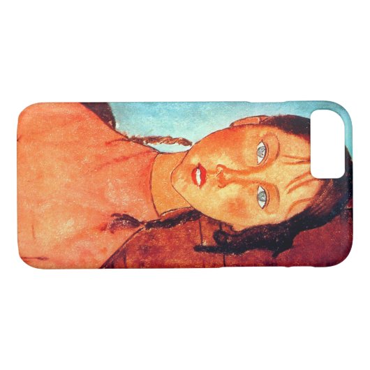 Mädchen mit Schweinen, Modigliani Case-Mate iPhone Hülle (Rückseite (Horizontal))