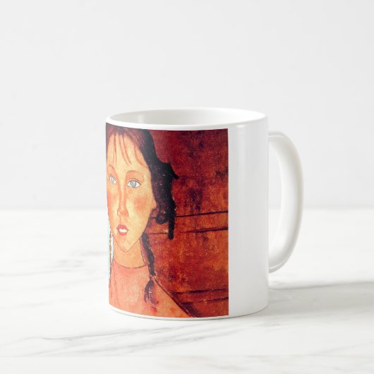 Mädchen mit Schweinen, Modigliani Kaffeetasse (VorderseiteRechts)