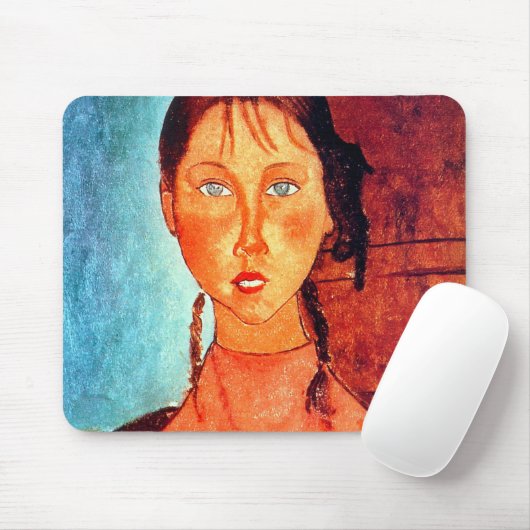 Mädchen mit Schweinen, Modigliani Mousepad (Mit Mouse)