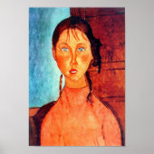 Mädchen mit Schweinen, Modigliani Poster (Vorne)