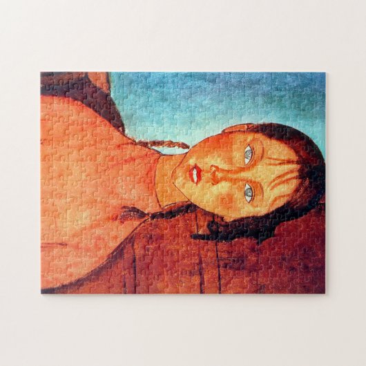 Mädchen mit Schweinen, Modigliani Puzzle (Horizontal)