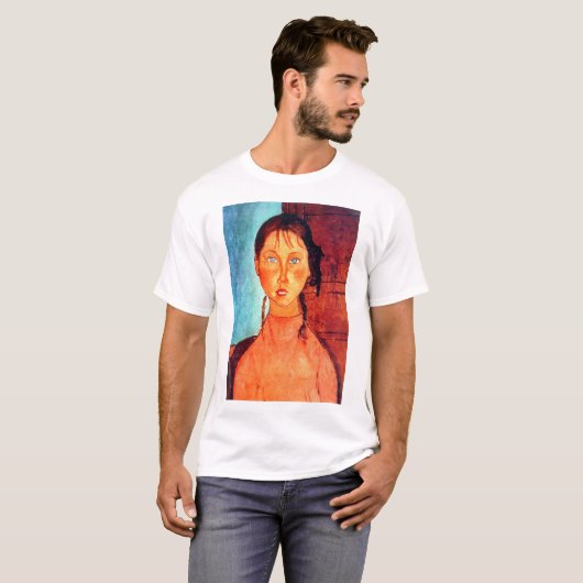 Mädchen mit Schweinen, Modigliani T-Shirt (Vorne ganz)