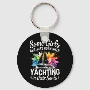 Mädchen mit Segel-Seelen Boot Königin Party Kreuzf Schlüsselanhänger
