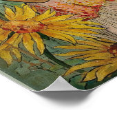 Mädchen mit Sonnenblumen Poster (Ecke)
