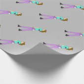 Mädchen mit sonnigen Schwänzen Geschenkpapier (Ecke)