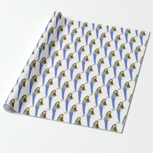 Mädchen mit sonnigen Schwänzen Geschenkpapier