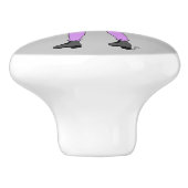 Mädchen mit sonnigen Schwänzen Keramikknauf (Seitenansicht)