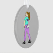 Mädchen mit sonnigen Schwänzen Ornament (Vorderseite)