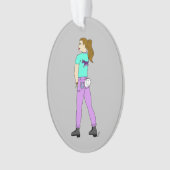 Mädchen mit sonnigen Schwänzen Ornament (Vorderseite)