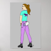 Mädchen mit sonnigen Schwänzen Poster (Vorne)
