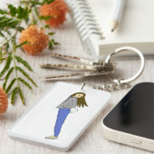 Mädchen mit sonnigen Schwänzen Schlüsselanhänger (Vorderseite rechts)