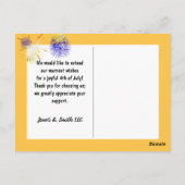 Mädchen mit Sparklern für Amerikas 250. Geburtstag Postkarte (Rückseite)