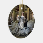 Mädchen mit Spielzeug Keramik Ornament (Rechts)